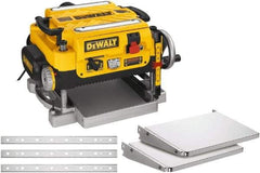 DeWALT - 115 Volt, 15 Amp, 10,000 RPM, Bench Planer - 1/8 Inch Depth of Cut, 13 Inch Wide, 6 Inch Depth Capacity - USA Tool & Supply