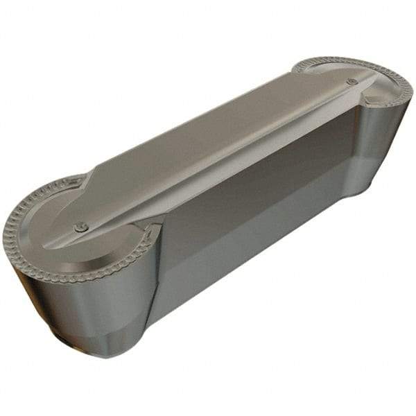 Iscar - 840GDMY F Grade IC808, 8mm Cutting Width Carbide Grooving Insert - 4mm Max Depth of Cut, Neutral, 4mm Corner Radius, TiAlN Finish - USA Tool & Supply