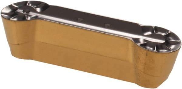 Iscar - 840GDMY Grade IC808, 8mm Cutting Width Carbide Grooving Insert - 0.157" Max Depth of Cut, Neutral, 0.1575" Corner Radius, TiAlN Finish - USA Tool & Supply