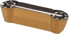 Iscar - 840GDMY Grade IC808, 8mm Cutting Width Carbide Grooving Insert - 0.157" Max Depth of Cut, Neutral, 0.1575" Corner Radius, TiAlN Finish - USA Tool & Supply