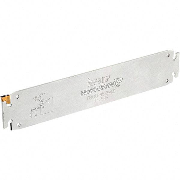 Iscar - 1.378" Blade Height, 8.2mm Blade Width, 180mm OAL, Neutral Cut, Single End Indexable Cut-Off Blade - TGSU Blade, Tang-GripIQ Series - USA Tool & Supply