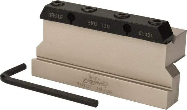 Iscar - Tool Block Style TGTBU, 1.38" Blade Height, 4.331" OAL, 2.2"& OAH, Indexable Cutoff Blade Tool Block - 3/4" Shank Height, 3/4" Shank Width, Series Tang-GripIQ - USA Tool & Supply