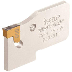 Iscar - 3/4" Blade Height, 1.65mm Blade Width, 32mm OAL, Neutral Cut, Single End Indexable Cut-Off Blade - 12mm Max Depth of Cut, TGFH Blade, Tang-Grip Series - USA Tool & Supply
