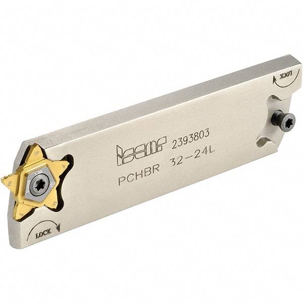 Iscar - 1.0236" Blade Height, 0.3346" Blade Width, 110mm OAL, Right Hand Cut, Double End Indexable Cut-Off Blade - PCHB Blade, PentaCut Series - USA Tool & Supply
