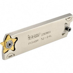 Iscar - 1.26" Blade Height, 0.3346" Blade Width, 110mm OAL, Left Hand Cut, Double End Indexable Cut-Off Blade - PCHB Blade, PentaCut Series - USA Tool & Supply