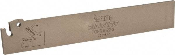 Iscar - 7/8" Blade Height, 0.098" Blade Width, 5-29/32" OAL, Neutral Cut, Single End Indexable Cut-Off Blade - TGFS Blade, Tang-Grip Series - USA Tool & Supply
