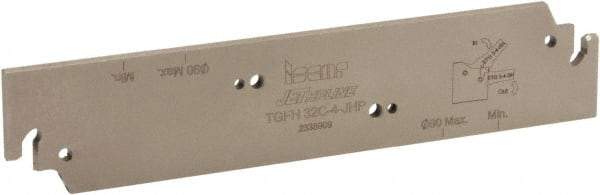 Iscar - 1.26" Blade Height, 0.134" Blade Width, 5-29/32" OAL, Neutral Cut, Single End Indexable Cut-Off Blade - TGFH Blade, Tang-Grip Series - USA Tool & Supply