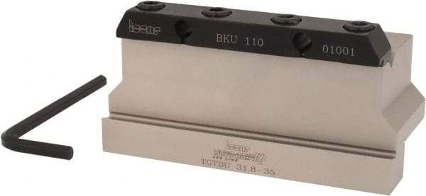 Iscar - Tool Block Style TGTBU, 1.38" Blade Height, 4.331" OAL, 2.2"& OAH, Indexable Cutoff Blade Tool Block - 1-1/4" Shank Height, 1.142" Shank Width, Series Tang-GripIQ - USA Tool & Supply