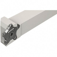 Iscar - External Thread, 0.8mm Min Groove Width, 135mm OAL, Left Hand Indexable Grooving Cutoff Toolholder - 25mm Shank Height x 25mm Shank Width, PENTA 24N Insert Style, PCHLS Toolholder Style, Series PentaCut - USA Tool & Supply