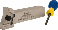 Iscar - External Thread, 0.7874" Max Depth of Cut, 3mm Min Groove Width, 5.315" OAL, Right Hand Indexable Grooving Cutoff Toolholder - 1" Shank Height x 1" Shank Width, PENTA D Insert Style, PCH Toolholder Style, Series PentaCut - USA Tool & Supply