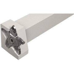 Iscar - External Thread, 0.197" Max Depth of Cut, 2.39mm Min Groove Width, 120mm OAL, Left Hand Indexable Grooving Cutoff Toolholder - 20mm Shank Height x 20mm Shank Width, PENTA 34F Insert Style, PCHPLS Toolholder Style, Series PentaCut - USA Tool & Supply