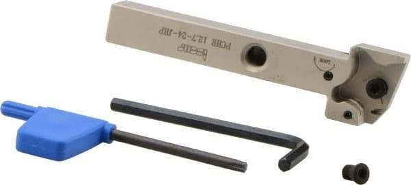 Iscar - External Thread, 0.256" Max Depth of Cut, 0.5mm Min Groove Width, 3.4" OAL, Right Hand Indexable Grooving Cutoff Toolholder - 1/2" Shank Height x 1/2" Shank Width, PENTA 24.. Insert Style, PCH Toolholder Style, Series PentaCut - USA Tool & Supply