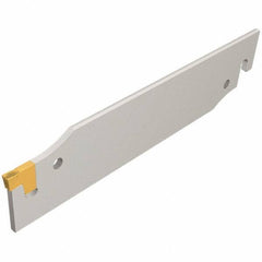 Iscar - External Thread, 1.2795" Max Depth of Cut, 1.65mm Min Groove Width, 125mm OAL, Left Hand Indexable Grooving Cutoff Toolholder - 20mm Shank Height x 20mm Shank Width, TAG Insert Style, TGT Toolholder Style, Series Tang-Grip - USA Tool & Supply