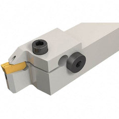 Iscar - GHD, External, Left Hand, 9mm Max Depth of Cut, 2.8 to 4mm Groove Width, Indexable Grooving Tool Holder - GI.., TIP Insert Compatibility, 25mm Shank Height, 25mm Shank Width, 140mm OAL, Through Coolant - USA Tool & Supply