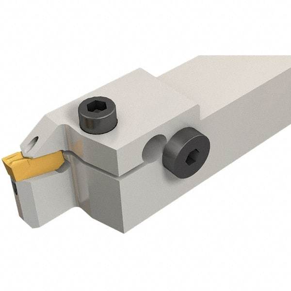 Iscar - GHD, External, Right Hand, 9mm Max Depth of Cut, 2.8 to 4mm Groove Width, Indexable Grooving Tool Holder - GI.., TIP Insert Compatibility, 25mm Shank Height, 25mm Shank Width, 140mm OAL, Through Coolant - USA Tool & Supply