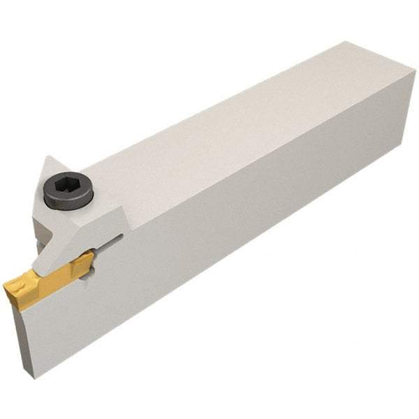 Iscar - HELI, External, Right Hand, 12mm Max Depth of Cut, 4 to 4.76mm Groove Width, Indexable Grooving Tool Holder - DG.., GRIP Insert Compatibility, 25mm Shank Height, 25mm Shank Width, 135mm OAL - USA Tool & Supply