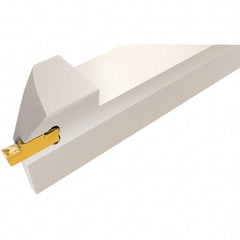 Iscar - HFH, Internal or External, Right Hand, 5.3mm Max Depth of Cut, 3 to 6mm Groove Width, Indexable Grooving Tool Holder - HFPR Insert Compatibility, 20mm Shank Height, 20mm Shank Width, 130mm OAL - USA Tool & Supply