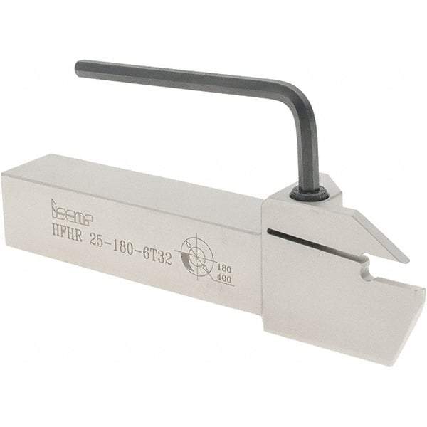 Iscar - HFH, External, Right Hand, 32mm Max Depth of Cut, 6mm Max Groove Width, Indexable Grooving Tool Holder - DGN.., GRIP, HFP.. Insert Compatibility, 25mm Shank Height, 25mm Shank Width, 150mm OAL - USA Tool & Supply