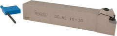 Iscar - DDJN, Left Hand Cut, 93° Lead Angle, 1" Shank Height x 1" Shank Width, Negative Rake Indexable Turning Toolholder - 6" OAL, DN.. Insert Compatibility, Series Isoturn - USA Tool & Supply