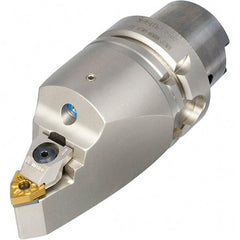 Iscar - Right Hand Cut, Size HSK A63, DN.. Insert Compatiblity, Internal or External Modular Turning & Profiling Cutting Unit Head - 25mm Ctr to Cutting Edge, 110mm Head Length, Through Coolant, Series R-Clamp - USA Tool & Supply