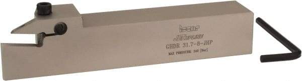 Iscar - GHD, External, Right Hand, 1" Max Depth of Cut, 0.26 to 0.327" Groove Width, Indexable Grooving Tool Holder - GI.., GPV.., TIP.. Insert Compatibility, 1-1/4" Shank Height, 1-1/4" Shank Width, 7" OAL, Through Coolant - USA Tool & Supply