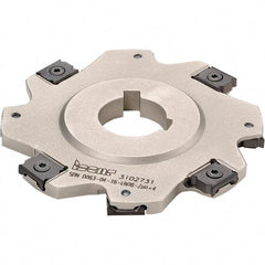 Iscar - Arbor Hole Connection, 3/16" Cutting Width, 0.7" Depth of Cut, 3" Cutter Diam, 1" Hole Diam, 10 Tooth Indexable Slotting Cutter - SDN-LN08 Toolholder, LNET Insert, Right Hand Cutting Direction - USA Tool & Supply