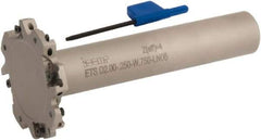 Iscar - Shank Connection, 1/4" Cutting Width, 5/8" Depth of Cut, 2" Cutter Diam, 4 Tooth Indexable Slotting Cutter - 3/4" Shank Diam, ETS-LN08 Toolholder, LNET Insert, Right Hand Cutting Direction - USA Tool & Supply
