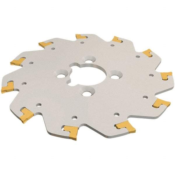 Iscar - Arbor Hole Connection, 3mm Cutting Width, 29mm Depth of Cut, 100mm Cutter Diam, 22mm Hole Diam, 8 Tooth Indexable Slotting Cutter - TGSF Toolholder, TAG Insert, Right Hand Cutting Direction - USA Tool & Supply