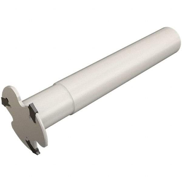 Iscar - Shank Connection, 0.059" Cutting Width, 11mm Depth of Cut, 40mm Cutter Diam, 4 Tooth Indexable Slotting Cutter - 0.63" Shank Diam, SGSF-W Toolholder, GSFN, GSFU Insert, Right Hand Cutting Direction - USA Tool & Supply