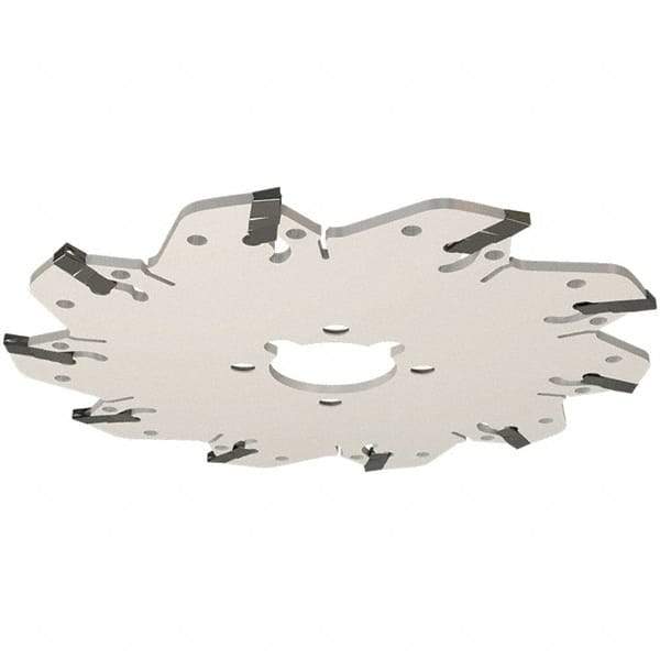 Iscar - Arbor Hole Connection, 0.106" Cutting Width, 39mm Depth of Cut, 160mm Cutter Diam, 32mm Hole Diam, 10 Tooth Indexable Slotting Cutter - GM-DG Toolholder, GIM, GIMY, GIP, GIPA Insert, Right Hand Cutting Direction - USA Tool & Supply