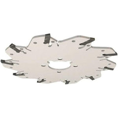 Iscar - Arbor Hole Connection, 0.106" Cutting Width, 39mm Depth of Cut, 160mm Cutter Diam, 32mm Hole Diam, 10 Tooth Indexable Slotting Cutter - GM-DG Toolholder, GIM, GIMY, GIP, GIPA Insert, Right Hand Cutting Direction - USA Tool & Supply