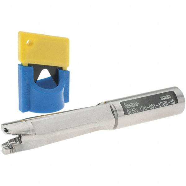 Iscar - 17mm to 17.9mm Diam, 3xD, 51mm Max Depth, 17mm Shank Diam, 119.9mm OAL, Replaceable-Tip Drill - FCP, ICK, ICK-2M, ICM, ICN, ICP, iCP-2M Insert, 17 Seat Size, 45390317 Toolholder, Series UniSumoCham - USA Tool & Supply