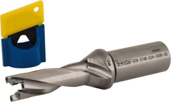 Iscar - 3/4" to 0.783" Diam, 3xD, 2.24" Max Depth, 1" Shank Diam, 5.63" OAL, Replaceable-Tip Drill - FCP, ICK, ICK-2M, ICM, ICN, ICP, iCP-2M Insert, 19 Seat Size, 45390721 Toolholder, Series SumoCham - USA Tool & Supply