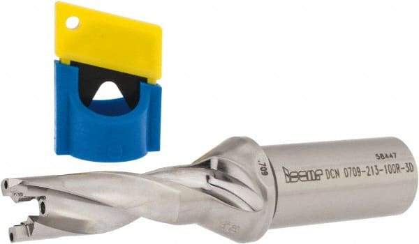 Iscar - 0.709" to 0.744" Diam, 3xD, 2.13" Max Depth, 1" Shank Diam, 5.45" OAL, Replaceable-Tip Drill - FCP, ICK, ICK-2M, ICM, ICN, ICP, iCP-2M Insert, 18 Seat Size, 45390762 Toolholder, Series SumoCham - USA Tool & Supply