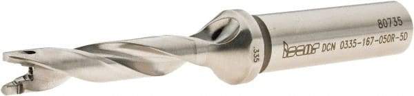 Iscar - 0.335" to 0.35" Diam, 5xD, 1.67" Max Depth, 1/2" Shank Diam, 4.05" OAL, Replaceable-Tip Drill - FCP, ICK, ICK-2M, ICM, ICN, ICP, iCP-2M Insert, 8 Seat Size, 45391273 Toolholder, Series SumoCham - USA Tool & Supply