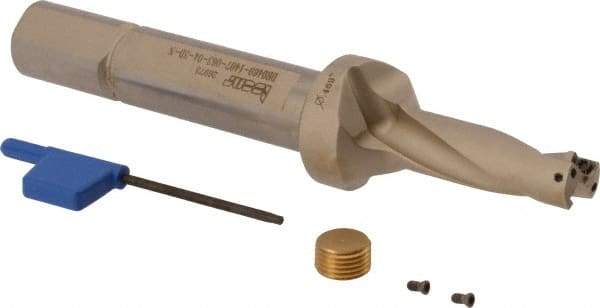 Iscar - 1.41" Max Drill Depth, 3xD, 15/32" Diam, Indexable Insert Drill - 2 Inserts, 5/8" Shank Diam, Straight Shank - USA Tool & Supply