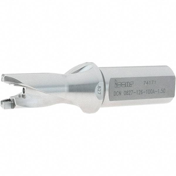 Iscar - 0.827" to 0.862" Diam, 1.5xD, 1.26" Max Depth, 1" Shank Diam, 4-3/4" OAL, Replaceable-Tip Drill - FCP, ICK, ICK-2M, ICM, ICN, ICP, iCP-2M Insert, 21 Seat Size, 45391356 Toolholder, Series SumoCham - USA Tool & Supply