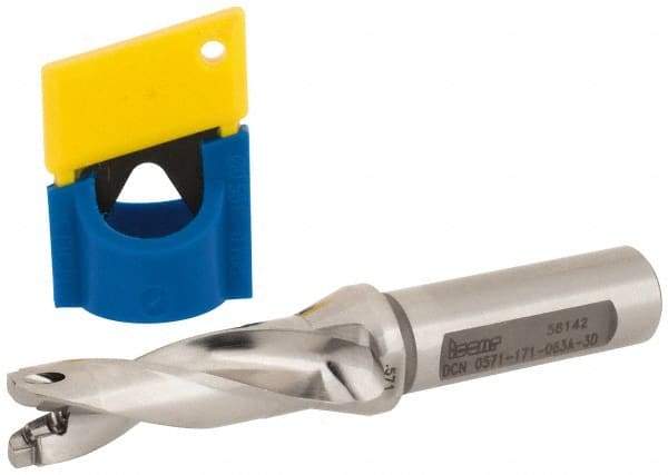 Iscar - 0.571" to 0.587" Diam, 3xD, 1.71" Max Depth, 5/8" Shank Diam, 4.4" OAL, Replaceable-Tip Drill - FCP, ICK, ICK-2M, ICM, ICN, ICP, iCP-2M Insert, 14 Seat Size, 45391729 Toolholder, Series SumoCham - USA Tool & Supply