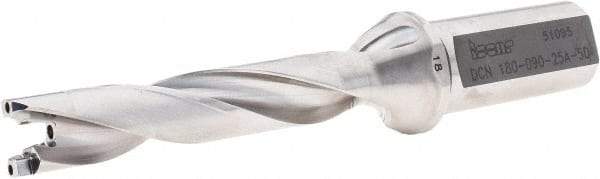 Iscar - 18mm to 18.9mm Diam, 5xD, 90mm Max Depth, 25mm Shank Diam, 174.5mm OAL, Replaceable-Tip Drill - FCP, ICK, ICK-2M, ICM, ICN, ICP, iCP-2M Insert, 18 Seat Size, 45392388 Toolholder, Series SumoCham - USA Tool & Supply