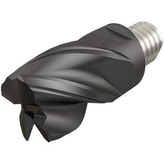 Iscar - MM EC-CF Grade IC908 Carbide End Milling Tip Insert - TiAlN Finish, 4 Flutes, 20mm Cutting Diam, 15mm Depth of Cut, 25.5mm Extension, 0.02" Cnr Rad, 38° Helix - USA Tool & Supply