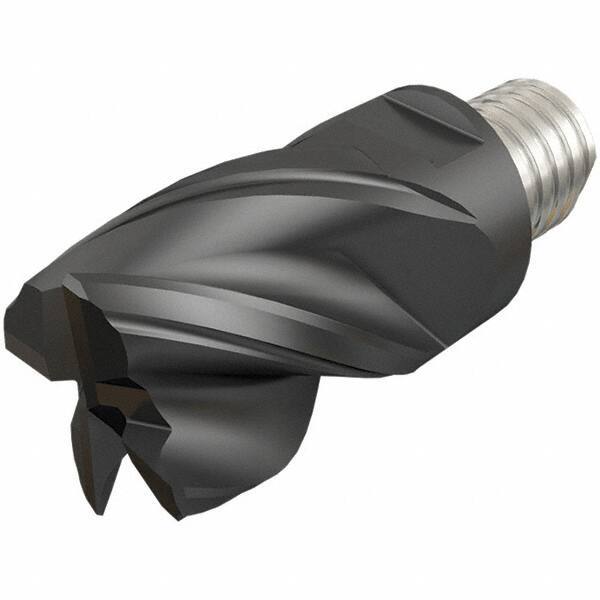Iscar - MM EC-CF Grade IC908 Carbide End Milling Tip Insert - TiAlN Finish, 4 Flutes, 16mm Cutting Diam, 12mm Depth of Cut, 20.5mm Extension, 0.02" Cnr Rad, 38° Helix - USA Tool & Supply