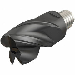 Iscar - MM EC-CF Grade IC908 Carbide End Milling Tip Insert - TiAlN Finish, 4 Flutes, 16mm Cutting Diam, 12mm Depth of Cut, 20.5mm Extension, 0.02" Cnr Rad, 38° Helix - USA Tool & Supply