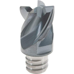 Iscar - MM EC-CFT08 IC908 Grade Carbide End Mill Milling Tip Insert - TiAlN Coated, 4 Flutes, 12mm Cut Diam, 9mm Depth of Cut, 16.5mm Extension, 0.02" Cnr Rad, 38° Helix Angle - USA Tool & Supply