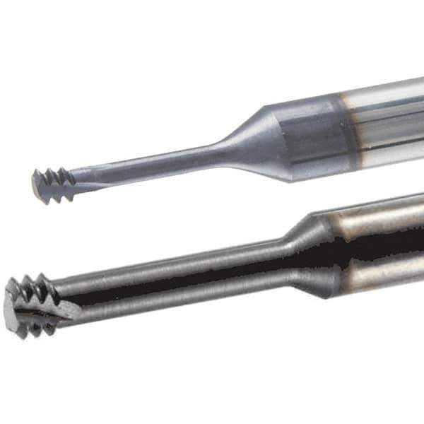 Iscar - M8x1.25 ISO, 0.2362" Cutting Diam, 3 Flute, Solid Carbide Helical Flute Thread Mill - Internal Thread, 20mm LOC, 58mm OAL, 6mm Shank Diam - USA Tool & Supply