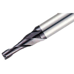 Iscar - 2° Taper Angle per Side, 8mm Small End Diam, 25mm LOC, Solid Carbide 2 Flute Tapered Square End Mill - TiAlN Finish, 70mm OAL, 8mm Shank Diam, Spiral Flute, 30° Helix - USA Tool & Supply