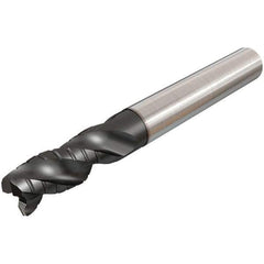 Iscar - 14mm Diam, 30mm LOC, 3 Flute Solid Carbide 45° Corner Chamfer Roughing End Mill - TiAlN Finish, 100mm OAL, 14mm Shank Diam, Single End, Extended Reach, 38° Helix - USA Tool & Supply