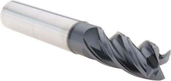 Iscar - 3/4", 4 Flute, Single End, Solid Carbide, Corner Chamfer End Mill - 5" OAL, 38° Helix, Right Hand Flute, 1-1/2" LOC, Right Hand Cut, 2-1/4" Extended Reach - USA Tool & Supply