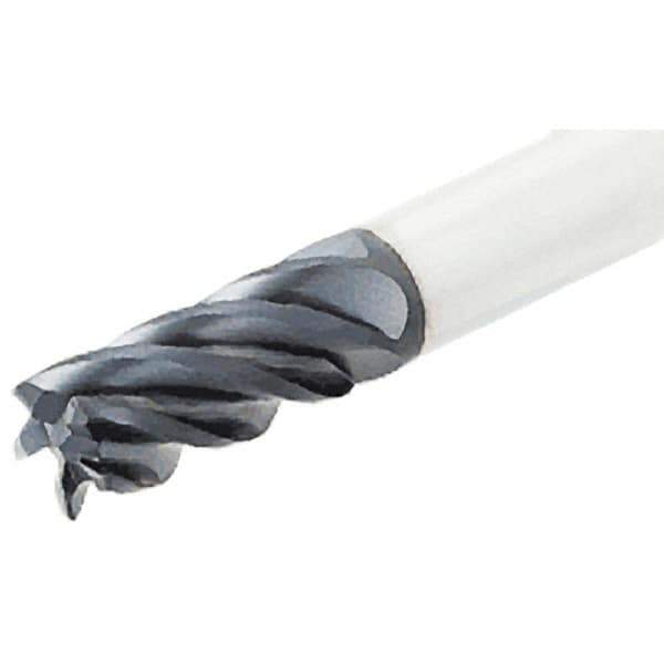 Iscar - 3/8", 5 Flute, Single End, Solid Carbide, 0.02" Corner Radius End Mill - 3" OAL, Right Hand Flute, 0.94" LOC, Right Hand Cut - USA Tool & Supply