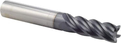 Iscar - 1/2", 5 Flute, Single End, Solid Carbide, 0.025" Corner Radius End Mill - 3-1/2" OAL, Right Hand Flute, 1-1/4" LOC, Right Hand Cut - USA Tool & Supply