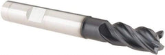 Iscar - 3/8", 4 Flute, Single End, Solid Carbide, Corner Chamfer End Mill - 3" OAL, 38° Helix, Right Hand Flute, 3/4" LOC, Right Hand Cut, 1-1/4" Extended Reach - USA Tool & Supply